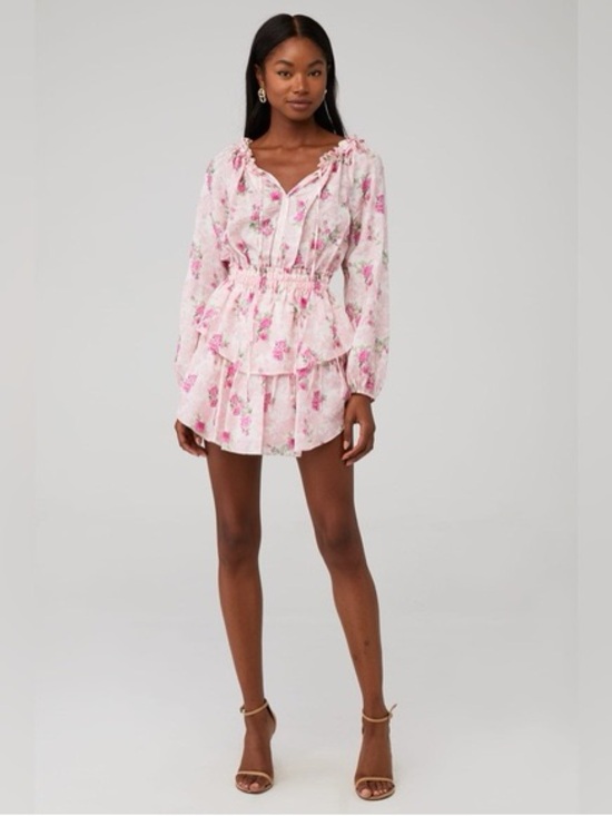 LoveShackFancy Dresses & Skirts - popover silk mini dress